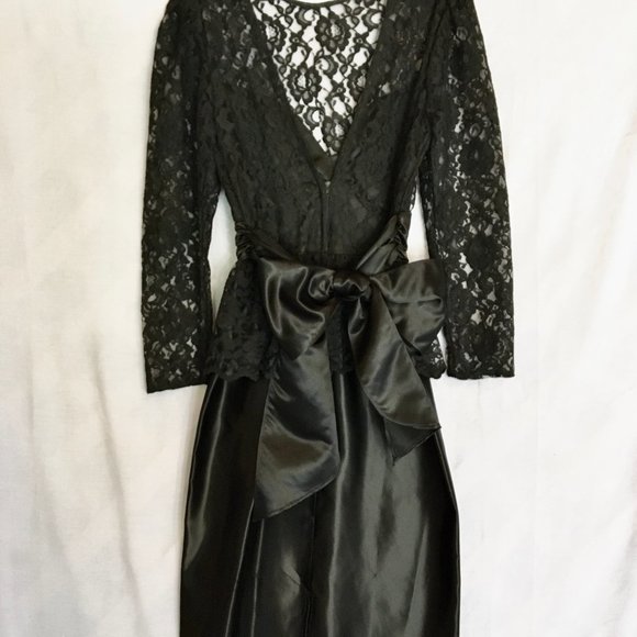 Vintage Gunne Sax dress Small Black 1980's-1990's - Picture 2 of 7